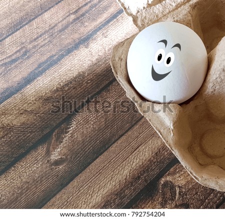 cartoon egg happy face kids