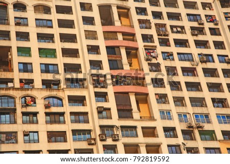 Tall apartment building in Mumbai, India