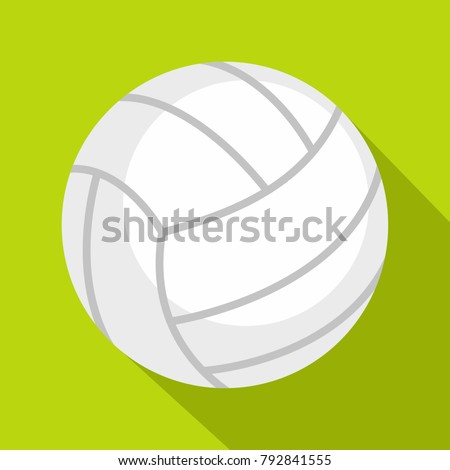 Ball for playing volleyball icon. Flat illustration of ball for playing volleyball vector icon for web isolated on lime background