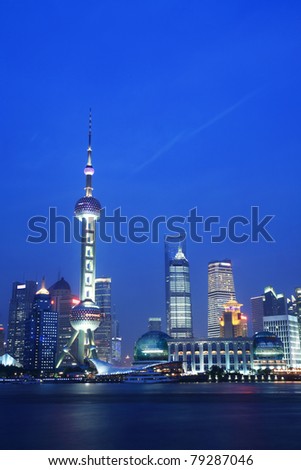  nigth city scene of shanghai