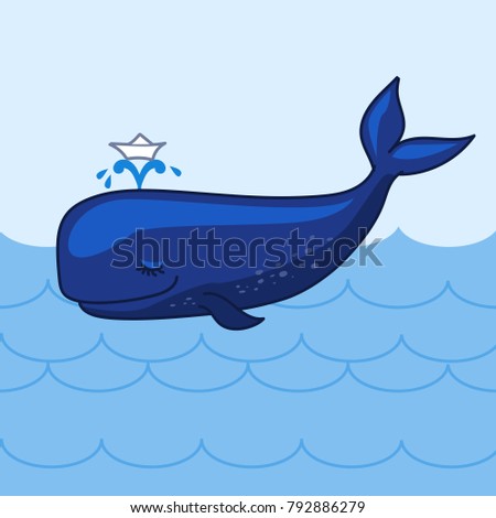 Whale Cartoon vector illustration