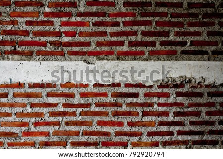 background of an old brick wall texture and rough surface of concrete