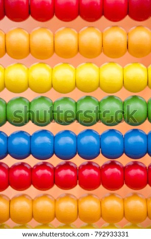 Closeup of colorful abacus 