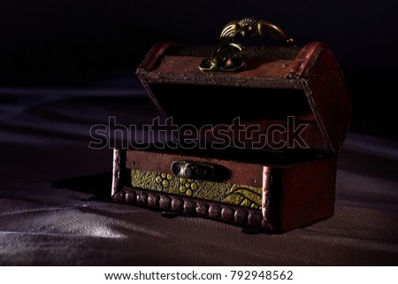 A small empty treasure box