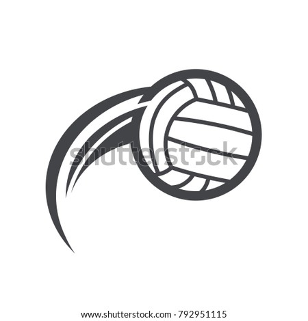 Swoosh Volleyball Logo Icon
