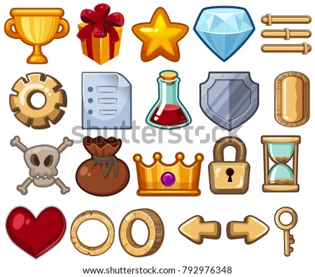 Different types of symbol used for game illustration