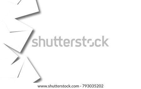 Postage and packing service - Envelope frame on a white background.
