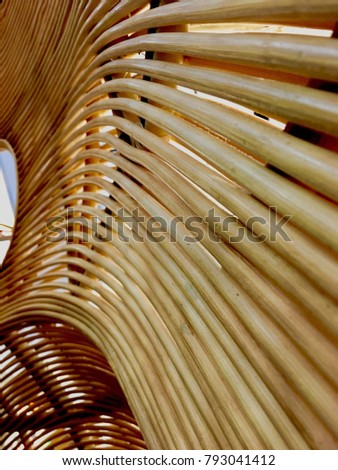 Weave with light curved wood.
