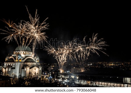 fireworks in belgrade