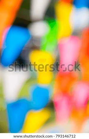Party background, Blur photo Colorful party flag made by paper