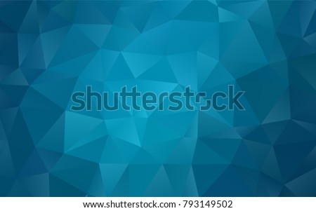 Dark BLUE vector blurry triangle pattern. Colorful abstract illustration with gradient. A completely new template for your business design.