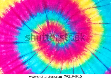rainbow spiral tie dye pattern abstract background. Royalty-Free Stock Photo #793194910