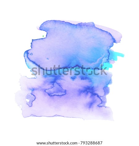 Abstrct watercolor spot with droplets, smudges, stains, splashes. To design and decor backgrounds, banners, flyers.