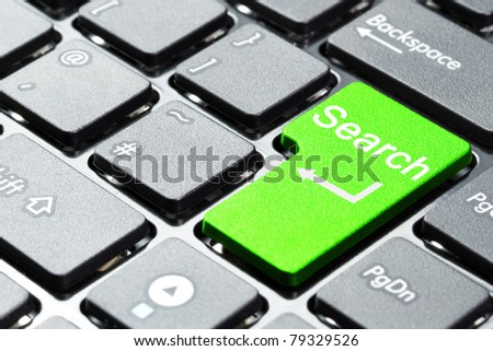Green search button on the keyboard