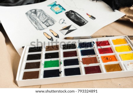 tools and work of the fashion illustrator