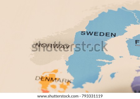 Europe map.Blurred abstract background