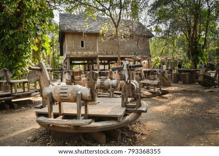 Wood carousel Thailand style