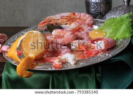 Still life with seafood