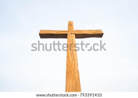 A cross in good friday in evening