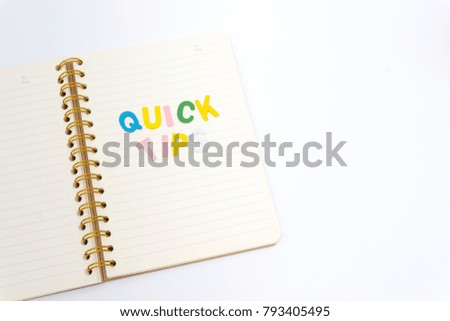 business concept, "QUICK TIPS" of the arranged letters