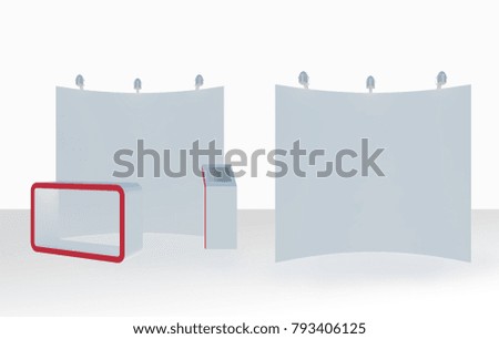 BLANK MOCKUP TRADE SHOW BOOTH BACKDROP 