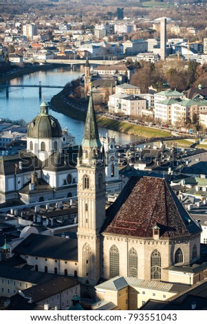 View of Salzburg, Austria.