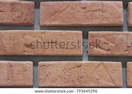The house wall is made of beautiful brick.