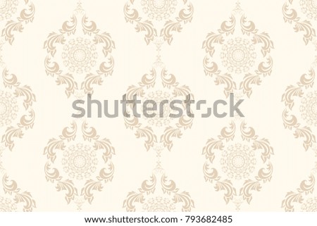 Seamless luxury wallpaper pattern. Seamless floral ornament on background. Seamless pattern for your design. Wallpaper pattern