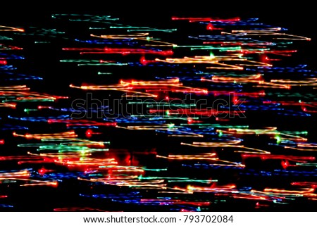 background, texture, bright abstract pattern in a color different lines, stripes and spots on a black background, neon