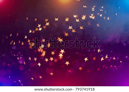 Festive Christmas background. Elegant abstract background with lights and stars 
