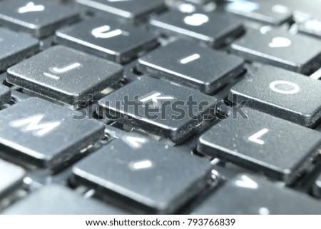laptop keyboard letters and numbers