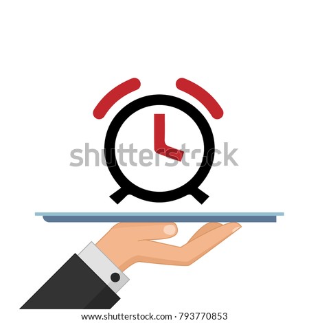 Business clock vector. free space for text.