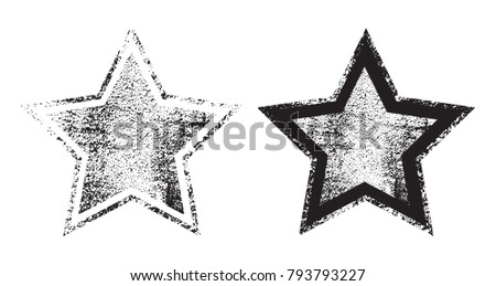 Grunge Star Symbol.Vector Vintage Star.