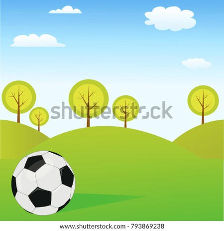 vector soccer ball with spring background