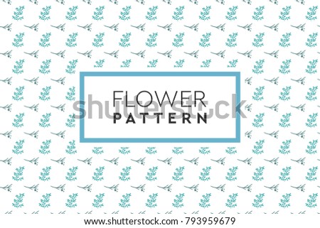 Flower pattern vector. Simple, natural design for background, packaging, texture.