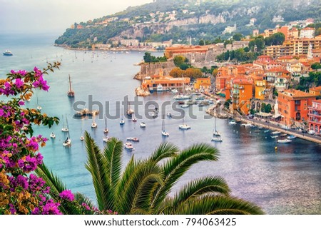 Villefranche sur Mer between Nice and Monaco Royalty-Free Stock Photo #794063425