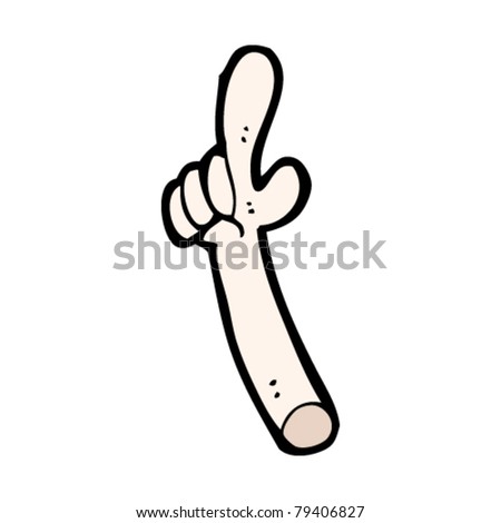 arm pointing upwards cartoon