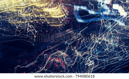 Light abstract background, light motion with slow speed shutter.