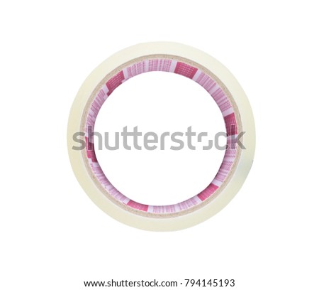 clear adhesive tape texture isolate on white background