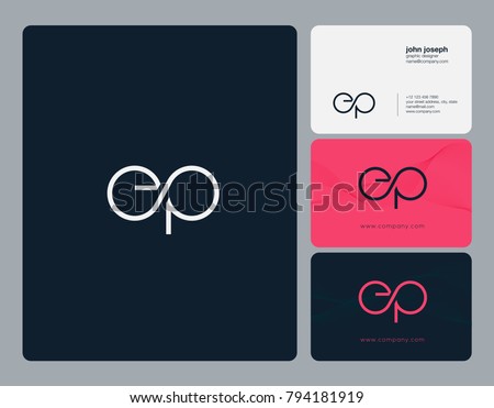 Letters E P, E&P joint logo icon with business card vector template.

 Royalty-Free Stock Photo #794181919