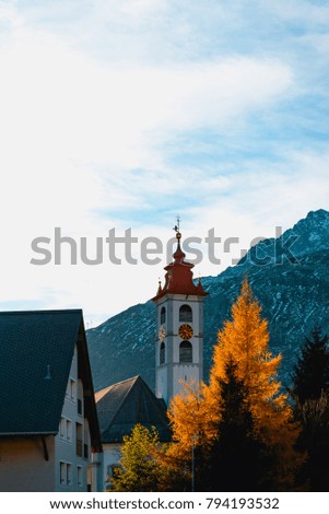 Beautiful landscape of Switzerland in Autumn