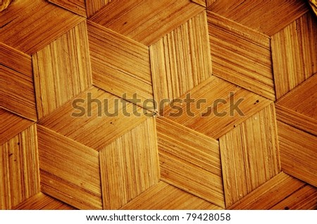 Bamboo wooden texture hexagon shape style background Royalty-Free Stock Photo #79428058
