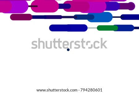 Dark Multicolor, Rainbow vector texture with colored capsules. Shining colored illustration with rounded stripes. The template can be used as a background.