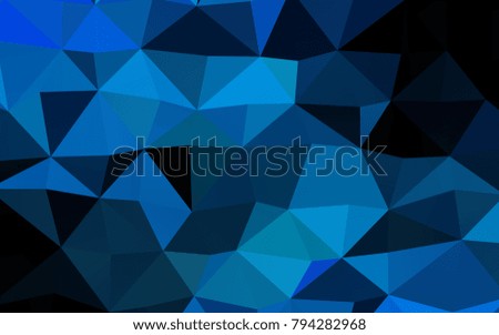 Light BLUE vector abstract mosaic template. Colorful illustration in abstract style with gradient. The elegant pattern can be used as part of a brand book.