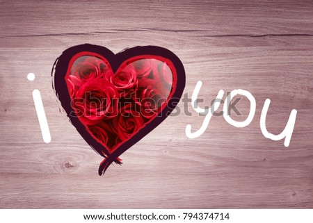 Valentine's Gift card  " i love you "