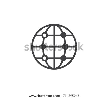 The globe icon. Globe symbol