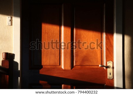 Light cast over a door
