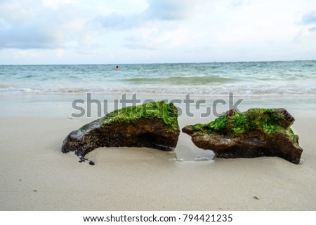 The rock and beautiful beach on Samui island. Thailand