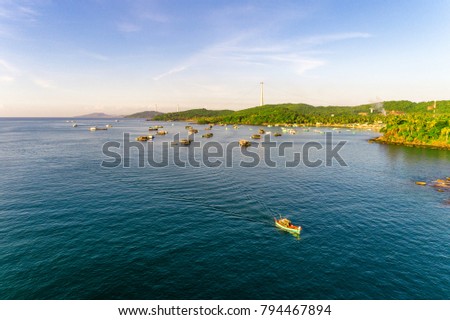 Royalty high quality free stock image aerial view of Thom island in Phu Quoc, Kien Giang, Vietnam