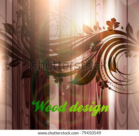 Floral spring design elements. Flower abstract wood background for retro design. Vector. eps 10.